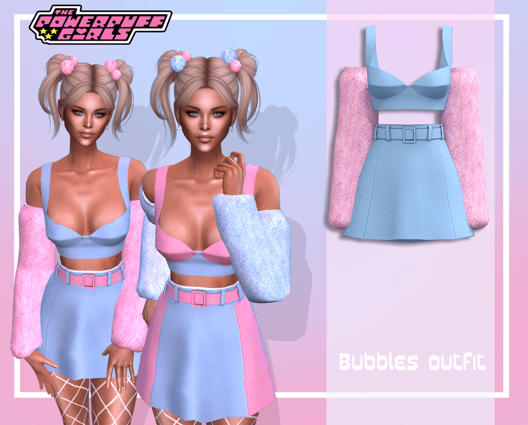 Скриншот мода Аутфит с юбкой из коллекции Powerpuff Girls